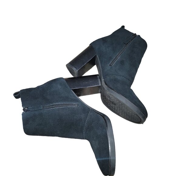 Cole Haan Womens 8 Chunky Suede Ankle Boots Fall Workwear Minimalist Grunge Y2K - Picture 6 of 9
